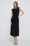 Сукня Dkny колір чорний midi облягаюча (3297019)