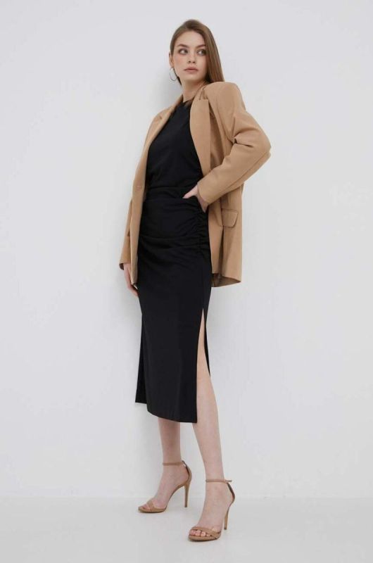 Сукня Dkny колір чорний midi облягаюча (3297019) фото 2