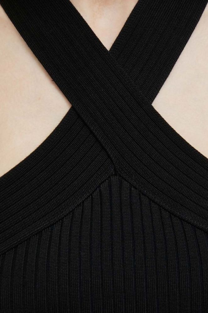Сукня Dkny колір чорний midi облягаюча (3297021) фото 5