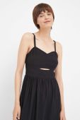 Сукня Dkny колір чорний midi розкльошена (3354503)