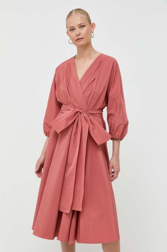 Сукня Weekend Max Mara колір рожевий mini розкльошена (3404586) фото 2
