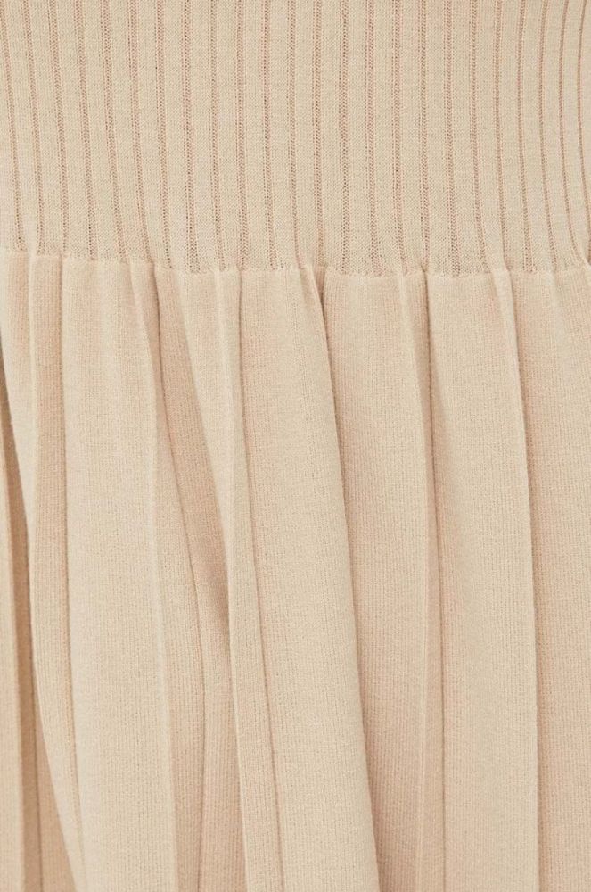 Сукня Weekend Max Mara колір бежевий mini розкльошена фото 5