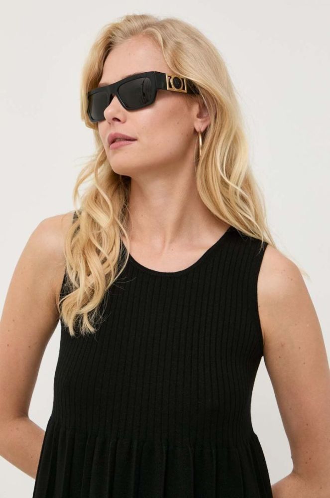 Сукня Weekend Max Mara колір чорний mini розкльошена фото 4