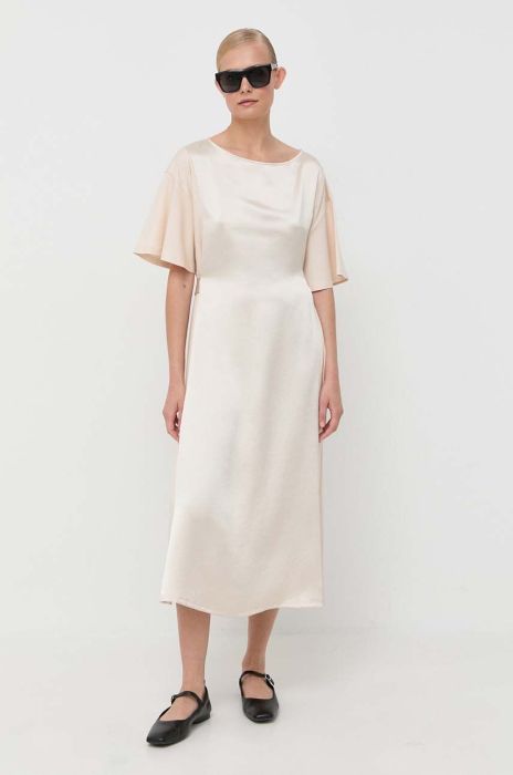 Сукня Weekend Max Mara колір бежевий maxi пряма