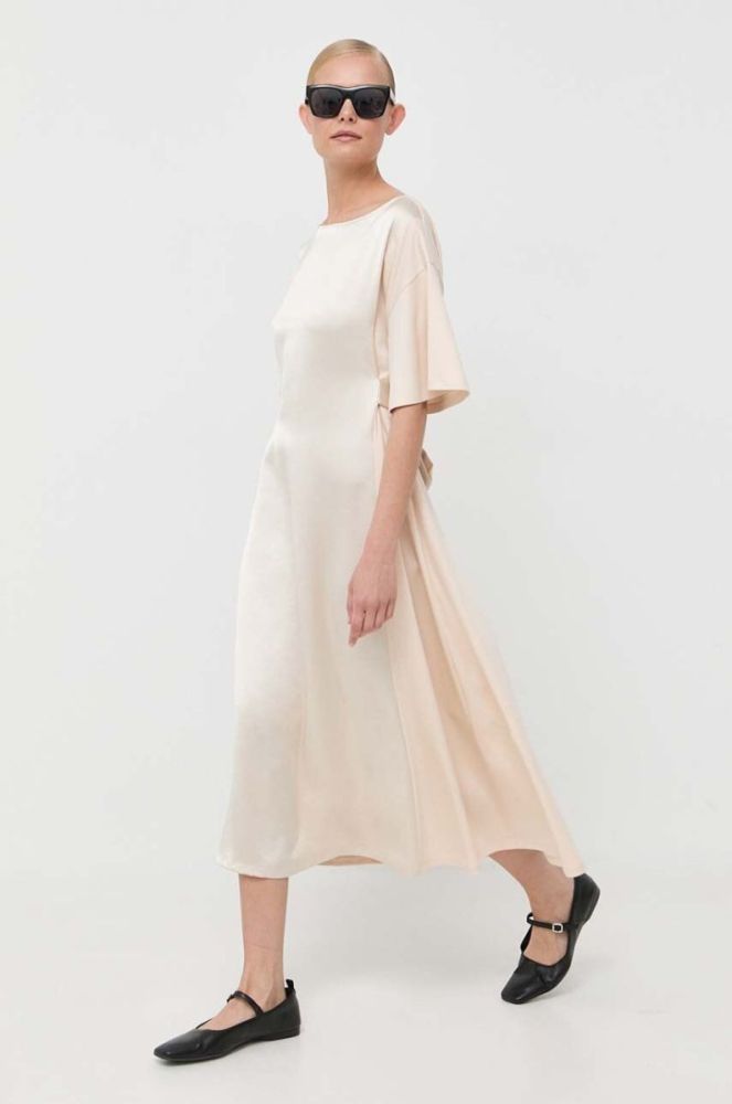 Сукня Weekend Max Mara колір бежевий maxi пряма фото 2