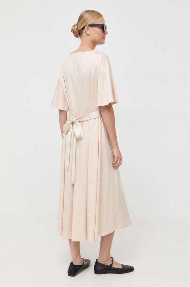 Сукня Weekend Max Mara колір бежевий maxi пряма фото 3