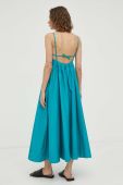 Бавовняна сукня Herskind колір бірюзовий maxi розкльошена