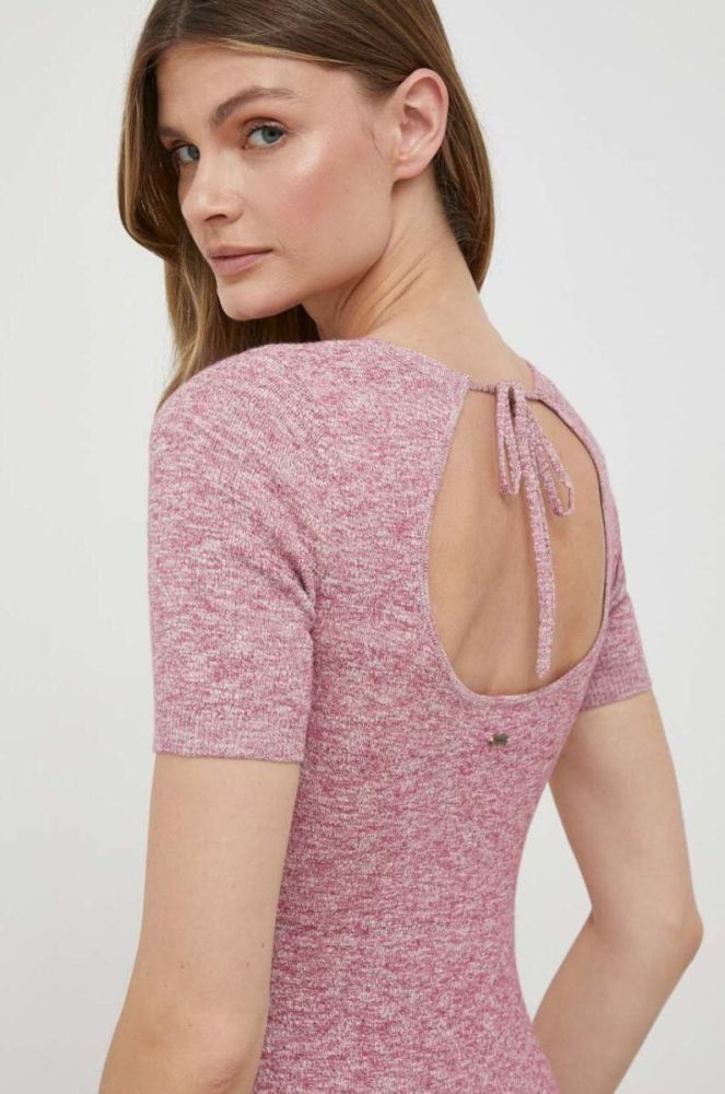 Сукня Pepe Jeans Danica колір рожевий mini облягаюча фото 5
