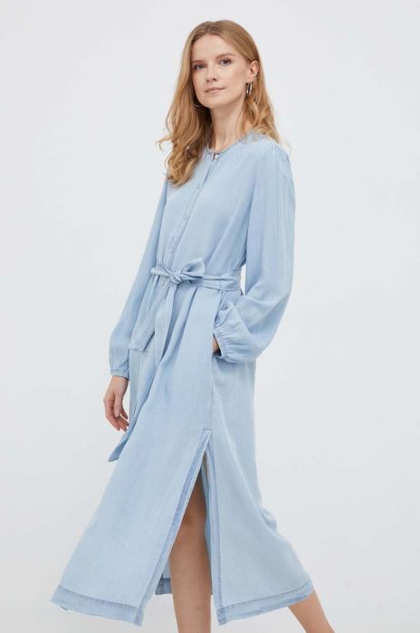 Сукня Pepe Jeans Fabiola midi пряма колір блакитний