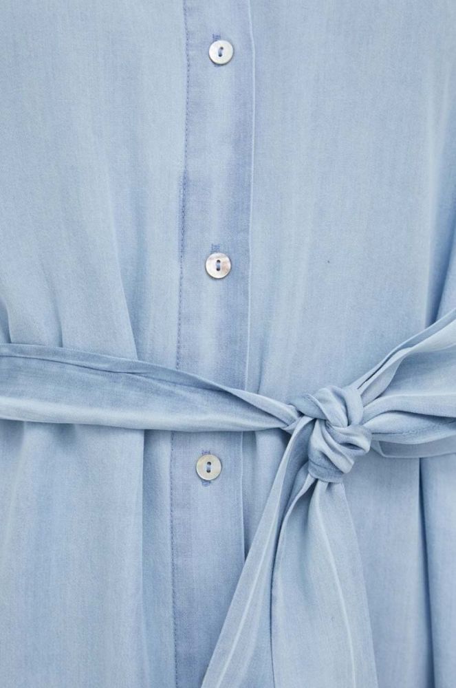 Сукня Pepe Jeans Fabiola midi пряма колір блакитний фото 5