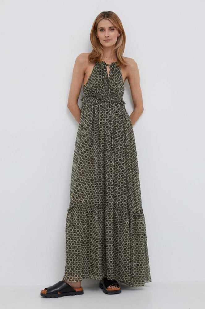 Сукня Pepe Jeans колір зелений maxi розкльошена фото 2