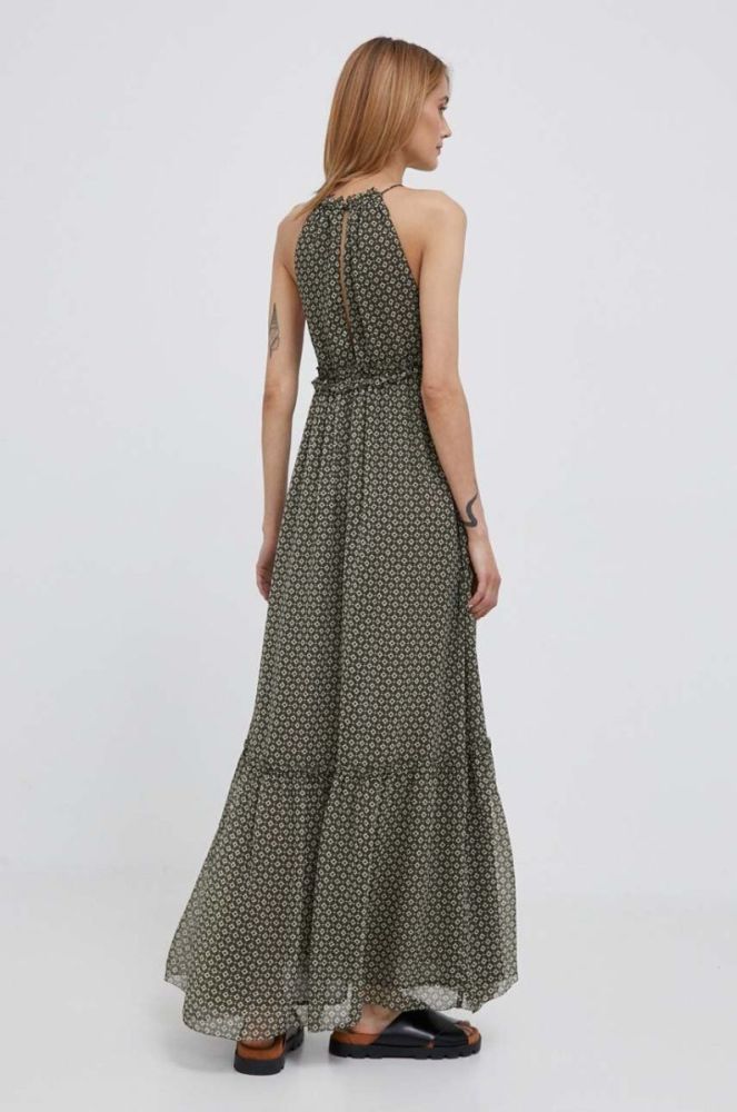 Сукня Pepe Jeans колір зелений maxi розкльошена фото 3