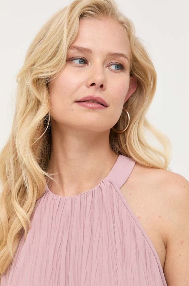 Сукня Max Mara Leisure колір рожевий mini пряма фото 4