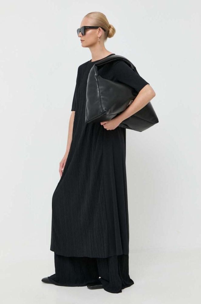 Сукня Max Mara Leisure колір чорний midi пряма (3404620) фото 2