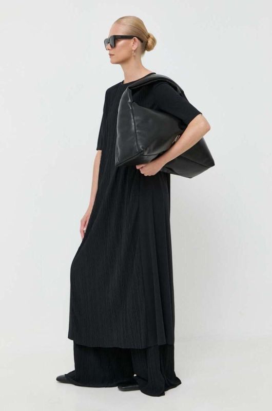 Сукня Max Mara Leisure колір чорний midi пряма (3404620) фото 2