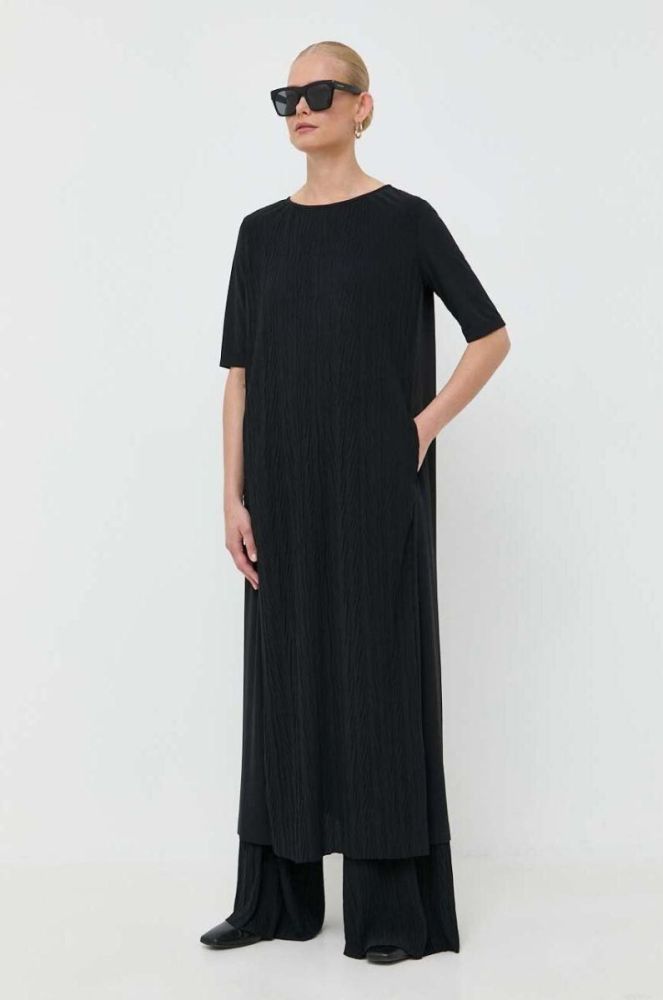 Сукня Max Mara Leisure колір чорний midi пряма (3404620) фото 4