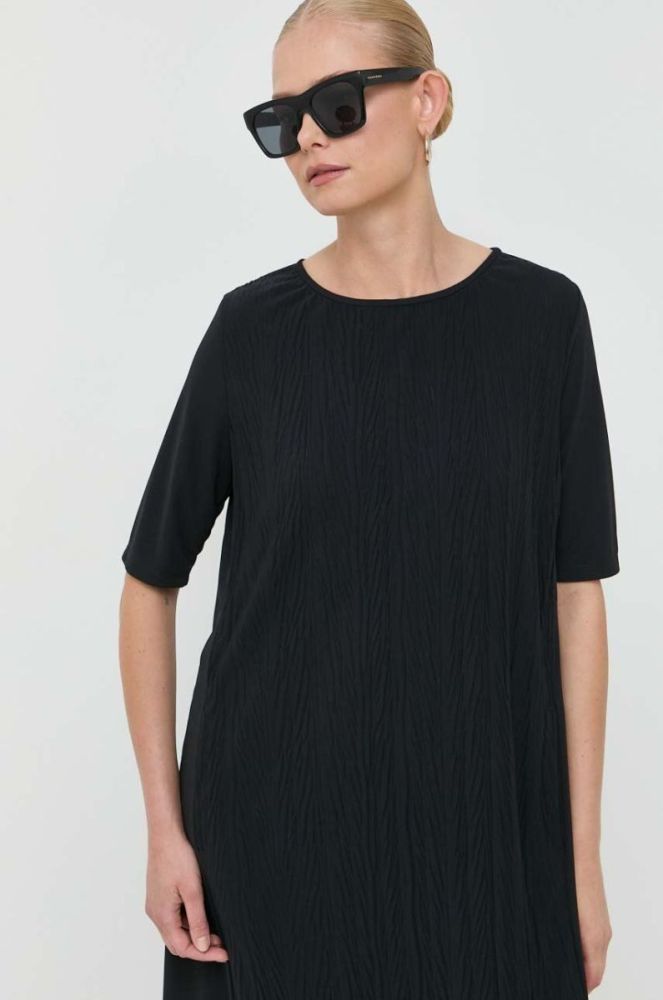 Сукня Max Mara Leisure колір чорний midi пряма (3404620) фото 6