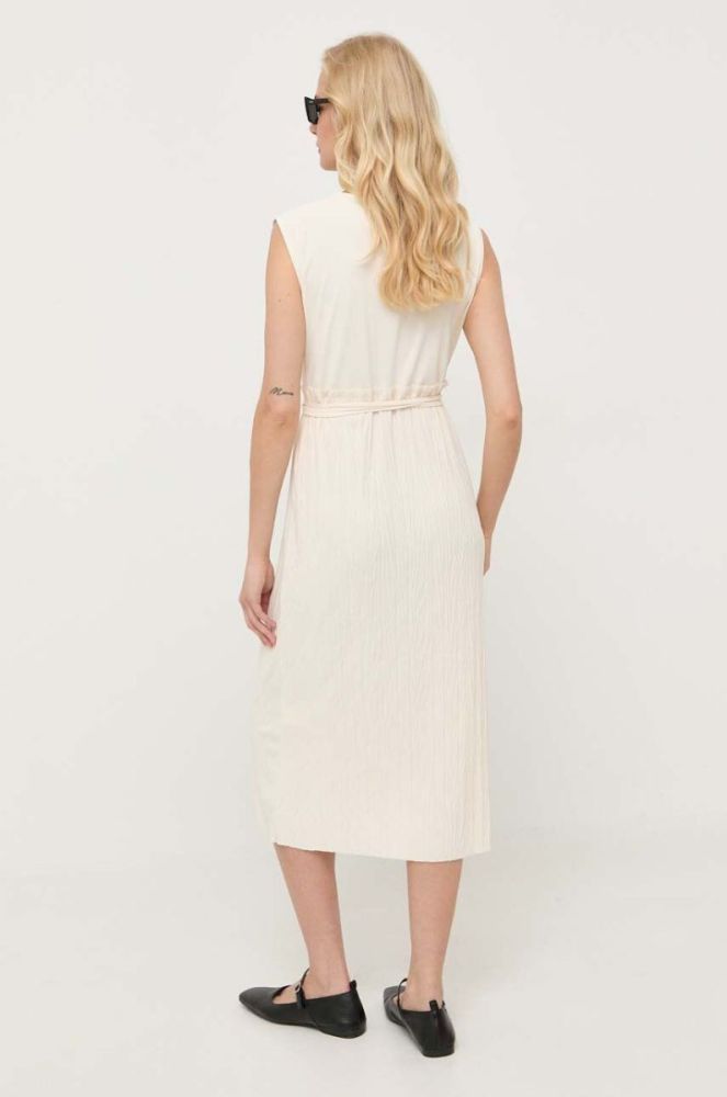 Сукня Max Mara Leisure колір бежевий midi розкльошена (3410304) фото 3