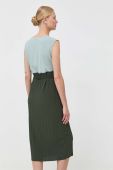 Сукня Max Mara Leisure колір зелений midi розкльошена