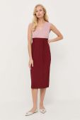 Сукня Max Mara Leisure колір бордовий midi розкльошена