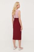 Сукня Max Mara Leisure колір бордовий midi розкльошена