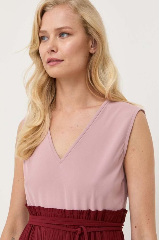 Сукня Max Mara Leisure колір бордовий midi розкльошена фото 4