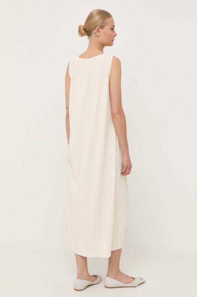 Сукня Max Mara Leisure колір бежевий midi пряма фото 3