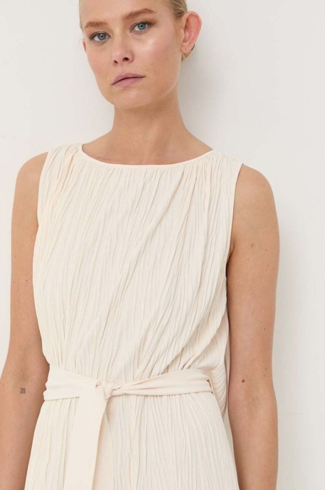 Сукня Max Mara Leisure колір бежевий midi пряма фото 5