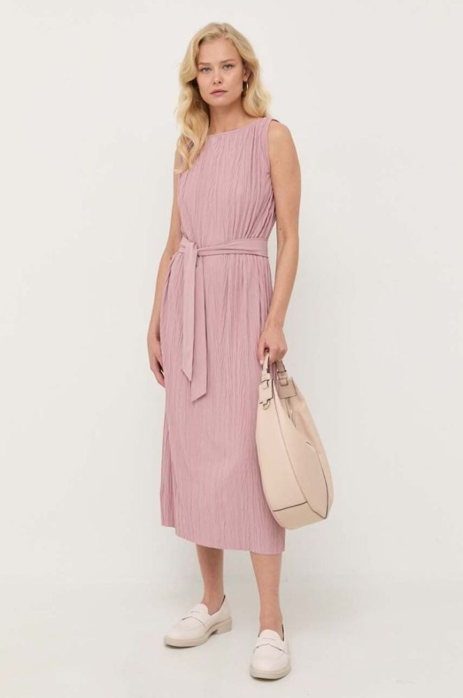 Сукня Max Mara Leisure колір рожевий midi пряма (3410327) фото 2