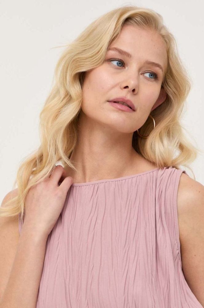 Сукня Max Mara Leisure колір рожевий midi пряма (3410327) фото 5