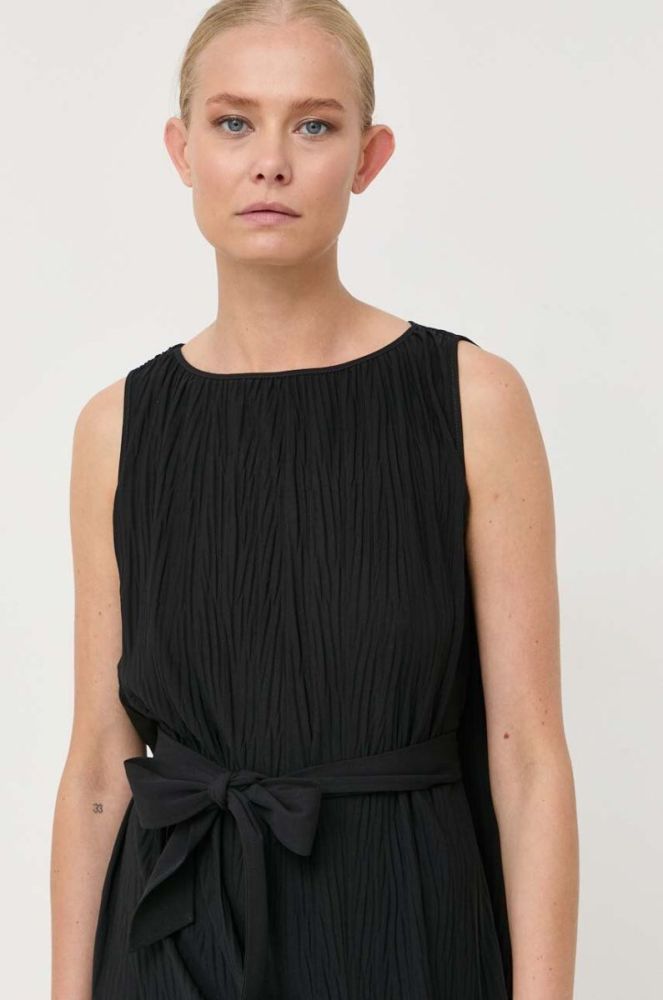 Сукня Max Mara Leisure колір чорний midi пряма (3410326) фото 4