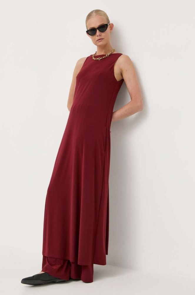 Сукня Max Mara Leisure колір бордовий maxi пряма фото 2