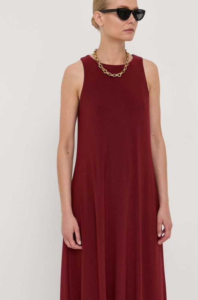 Сукня Max Mara Leisure колір бордовий maxi пряма фото 4
