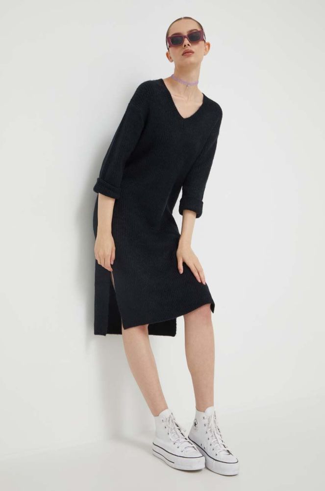 Сукня Roxy колір чорний mini oversize