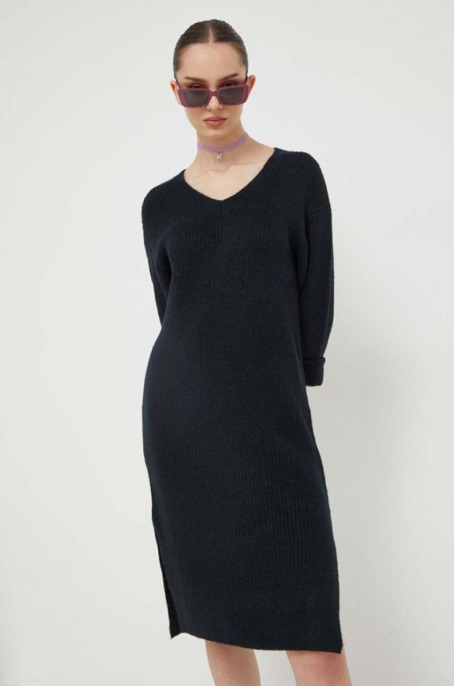 Сукня Roxy колір чорний mini oversize фото 2