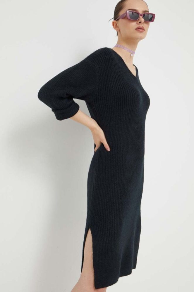 Сукня Roxy колір чорний mini oversize фото 4