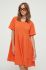 Бавовняна сукня Roxy колір помаранчевий mini oversize