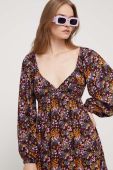 Сукня Roxy колір фіолетовий mini розкльошена