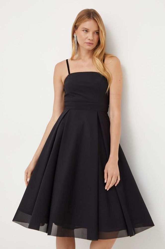 Сукня MAX&Co. колір чорний mini розкльошена (3459495)