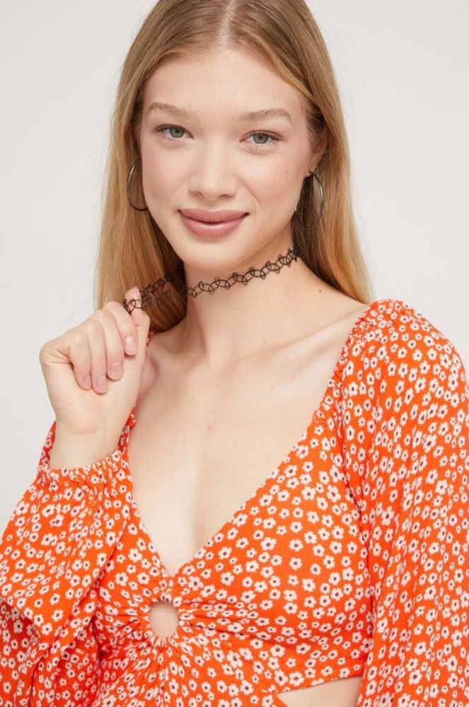 Сукня Billabong колір помаранчевий maxi розкльошена фото 6