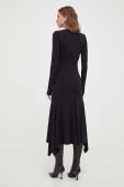 Сукня Patrizia Pepe колір чорний midi розкльошена (3430976)