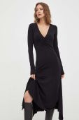 Сукня Patrizia Pepe колір чорний midi розкльошена (3430976)