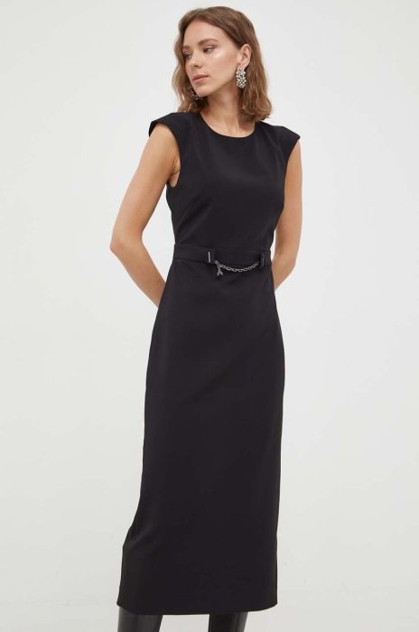 Сукня Patrizia Pepe колір чорний midi пряма (3425883)