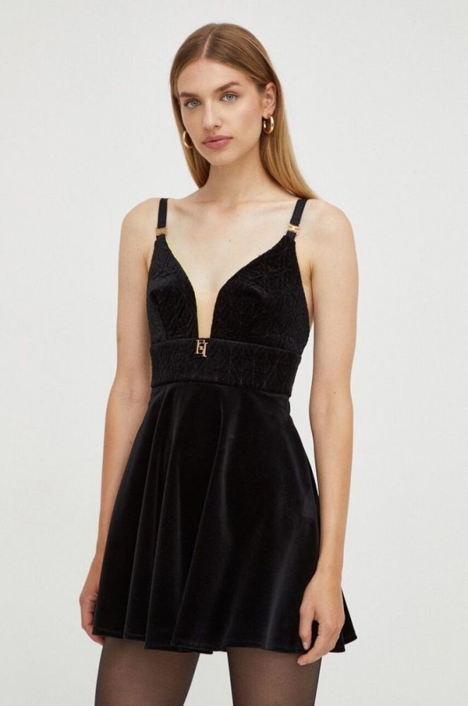 Сукня Elisabetta Franchi колір чорний mini розкльошена (3642335) фото 2
