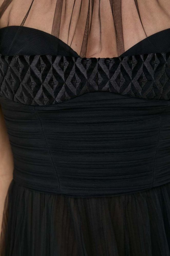 Сукня Elisabetta Franchi колір чорний maxi розкльошена (3645503) фото 6