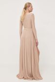 Сукня Elisabetta Franchi колір бежевий maxi розкльошена