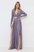 Сукня Elisabetta Franchi колір фіолетовий maxi розкльошена