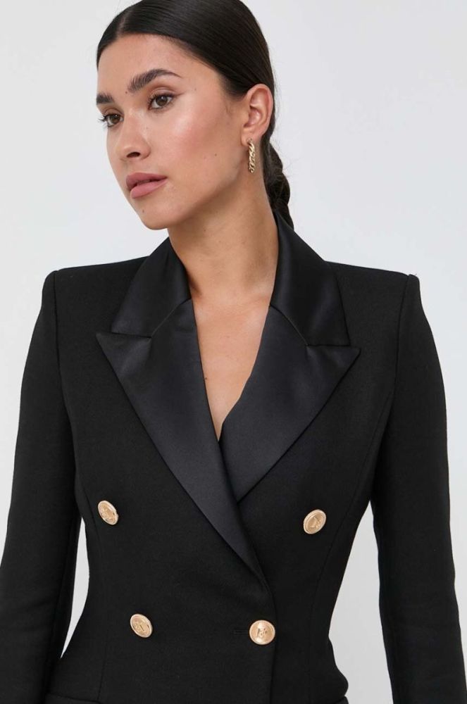 Сукня Elisabetta Franchi колір чорний midi пряма фото 4