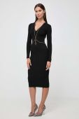Сукня з домішкою шовку Elisabetta Franchi колір чорний mini облягаюча (3575804)