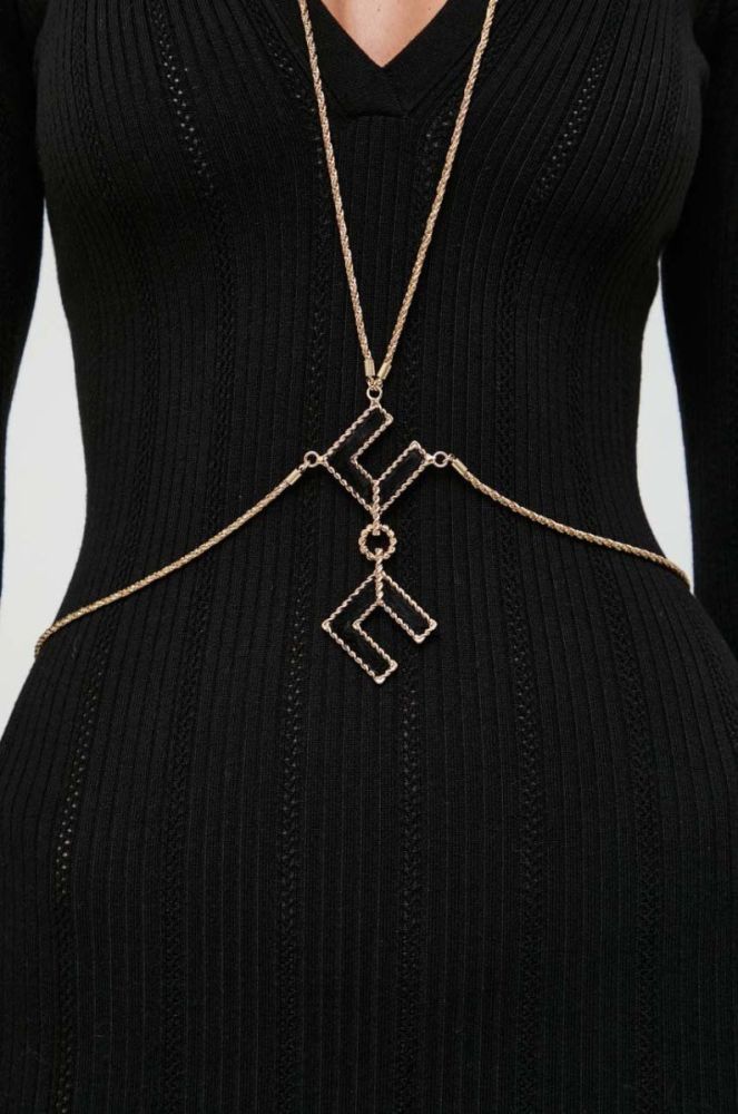 Сукня з домішкою шовку Elisabetta Franchi колір чорний mini облягаюча (3575804) фото 5